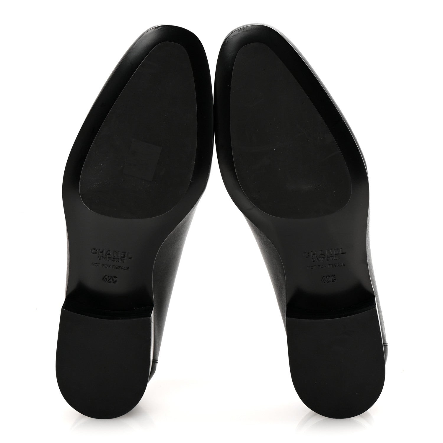 Chanel Lambskin Mens Stitched CC Loafers 42 Black 6 of 12