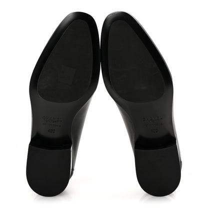 Chanel Lambskin Mens Stitched CC Loafers 42 Black 6 of 12