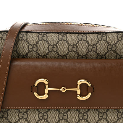 Gucci GG Supreme Monogram Small Horsebit 1955 Shoulder Bag Beige Brown Sugar 8 of 12