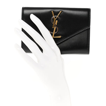 Saint Laurent Nappa Small Monogram Envelope Wallet Black 2 of 8