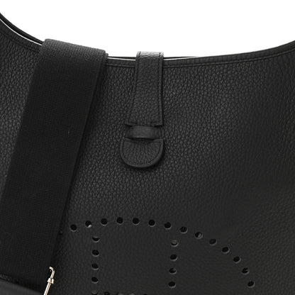 Hermes Taurillon Clemence Evelyne III GM Black 8 of 11