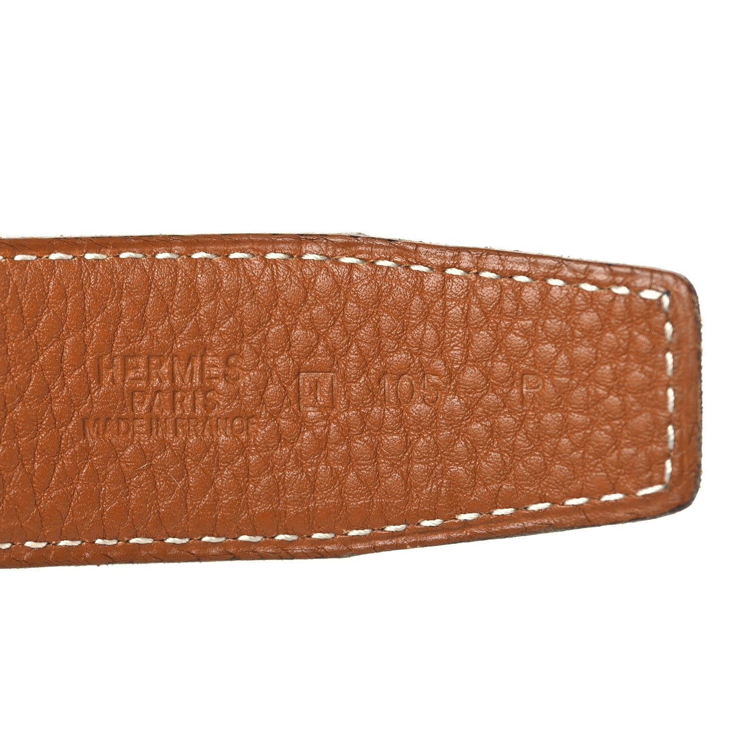 Hermes Box Togo 32mm Constance H Belt 105 Black Gold 4 of 7