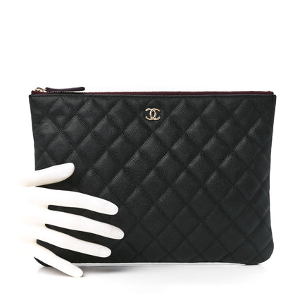 Chanel Caviar Quilted Medium Cosmetic Case Black 2 of 11