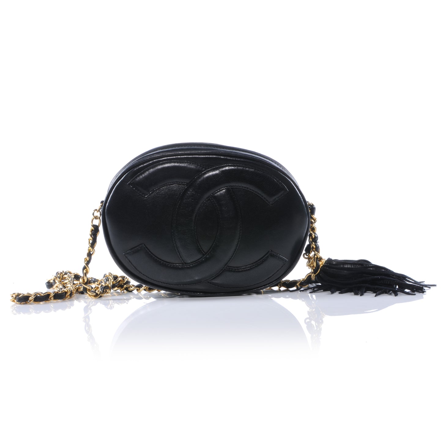 Lambskin CC Tassel Bag Black