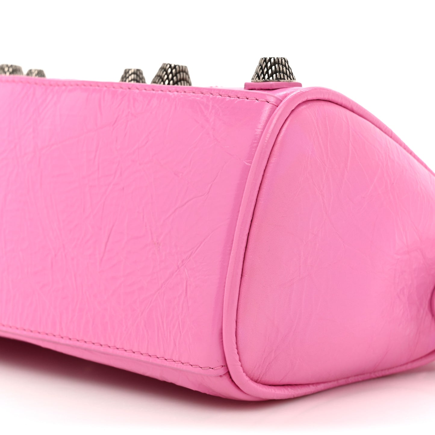 Agneau Arena Mini Le Cagole Duffle Crossbody Bag Light Pink