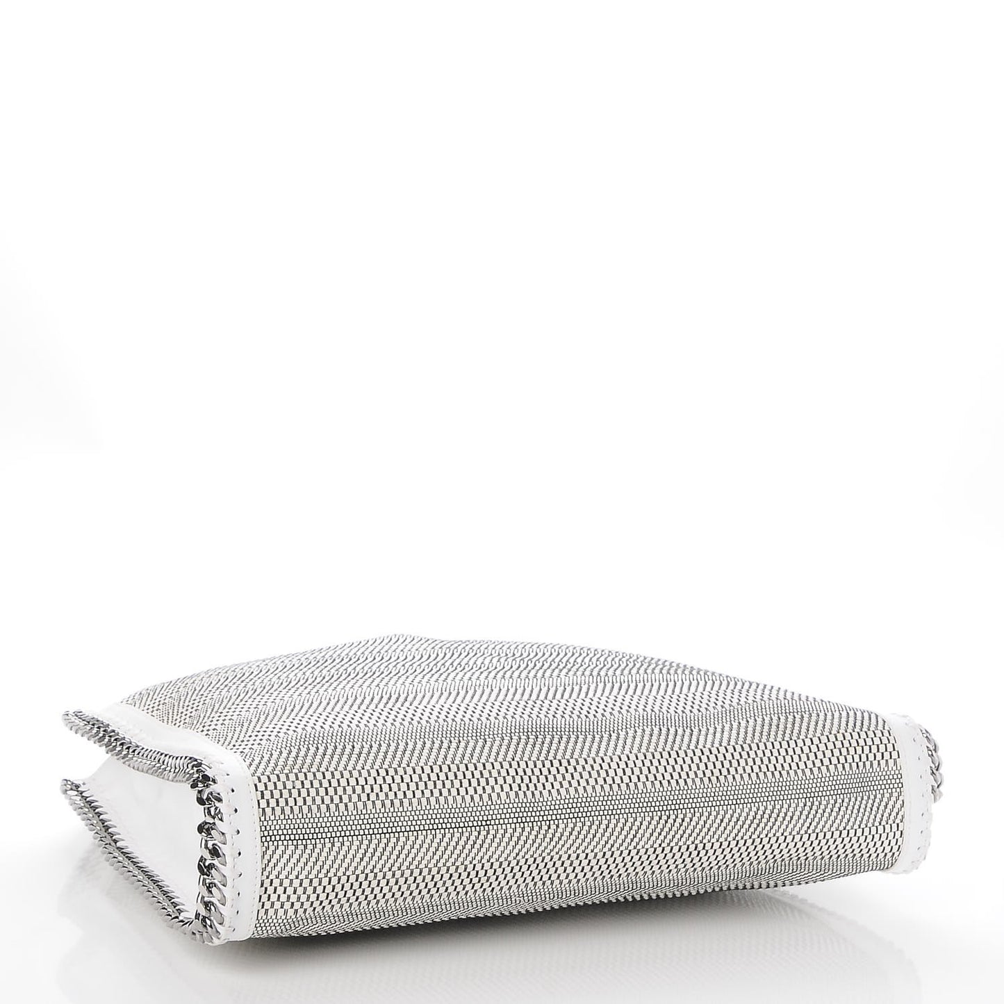 Woven Moire Falabella Tote Pure White