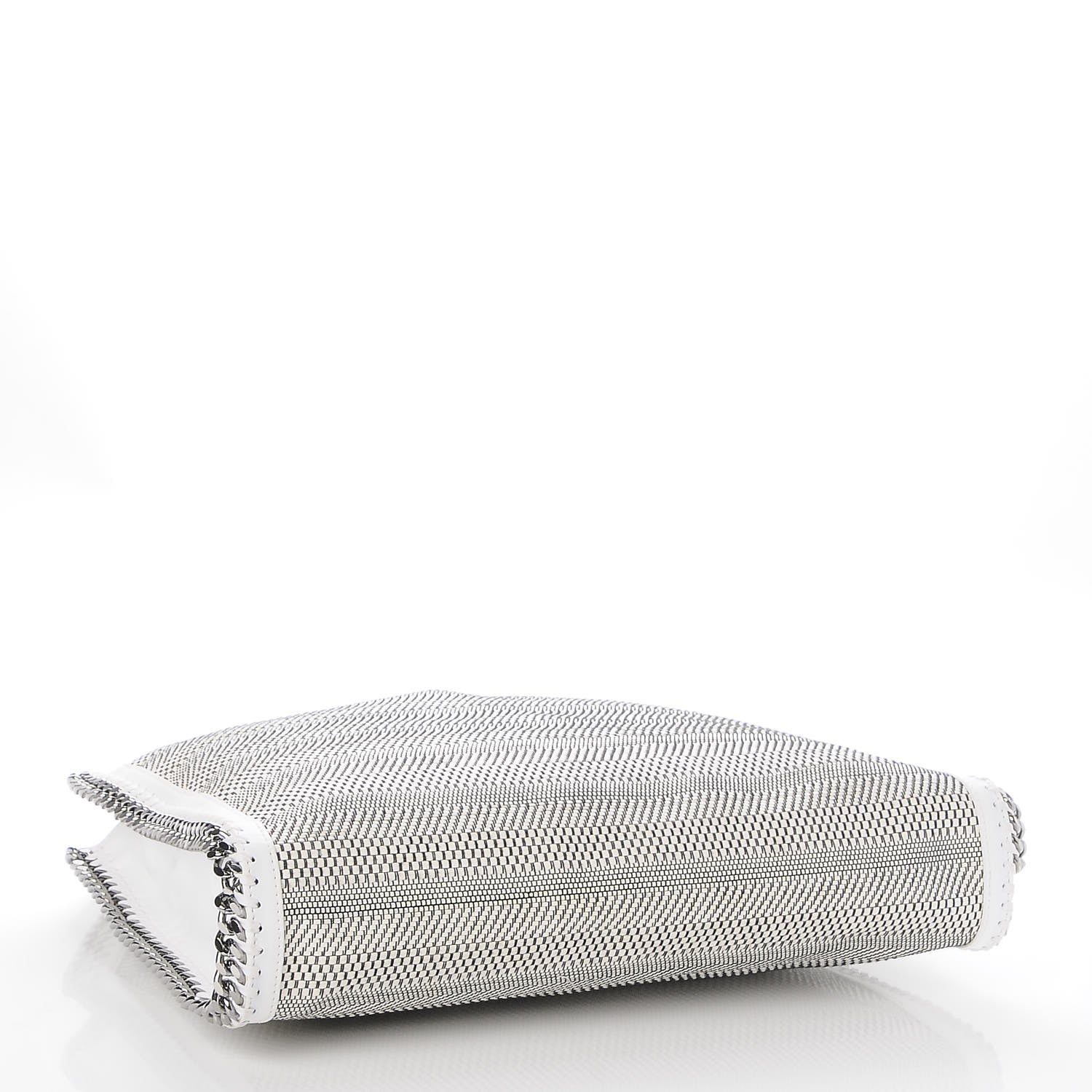 Stella McCartney Woven Moire Falabella Tote Pure White 4 of 10