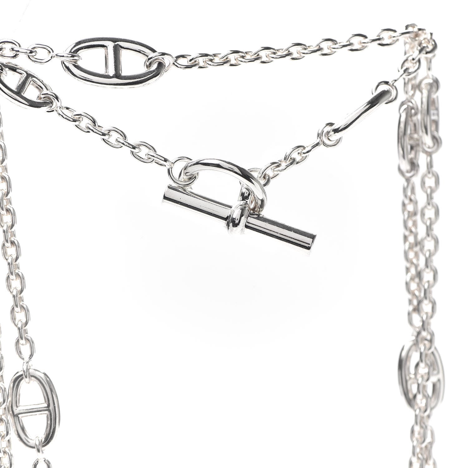 Hermes Sterling Silver Farandole Necklace 120 4 of 6