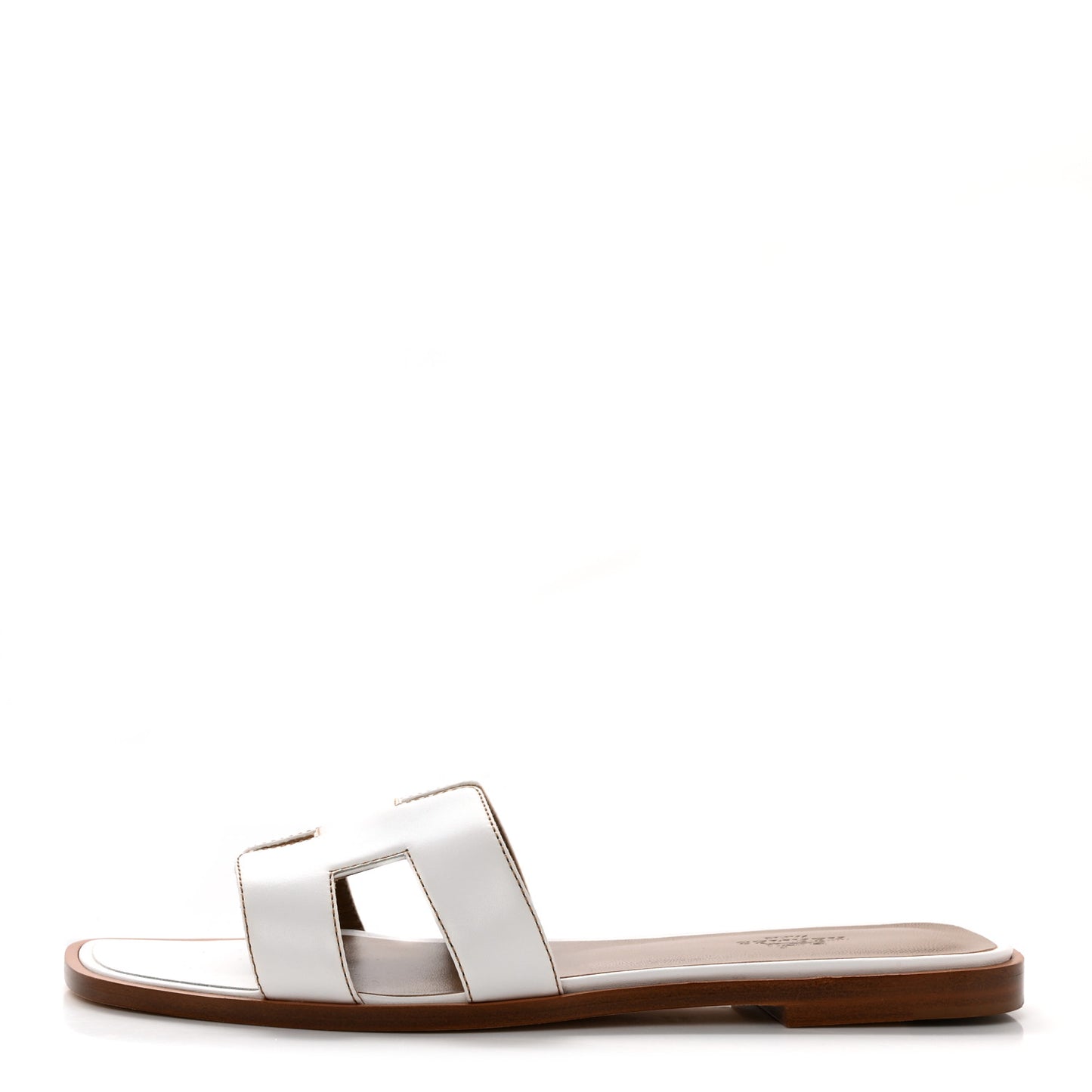 Box Calfskin Oran Sandals 38 White