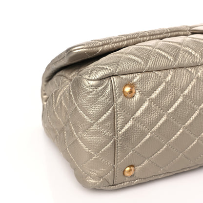 Chanel Metallic Calfskin Quilted XXL Travel Flap Bag Gold 9 of 10