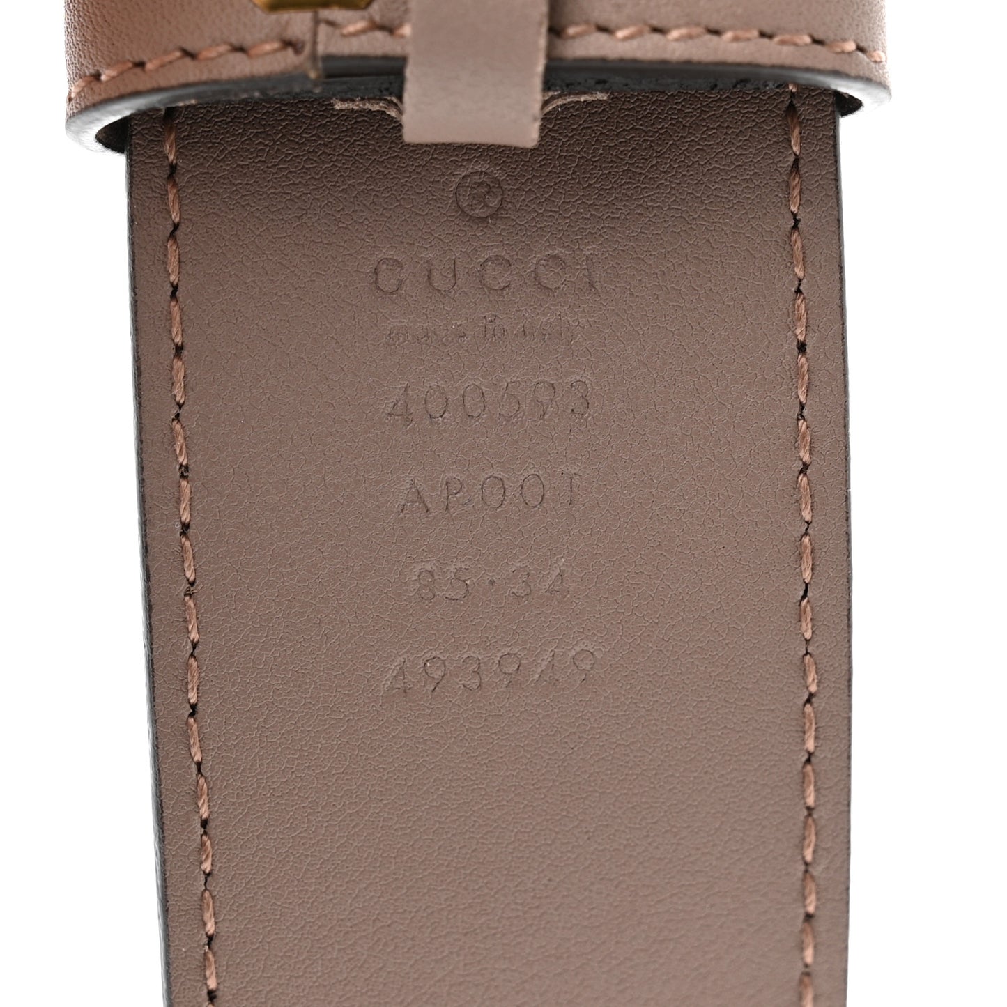 Calfskin Double G 40mm Belt 85 34 Porcelain Rose