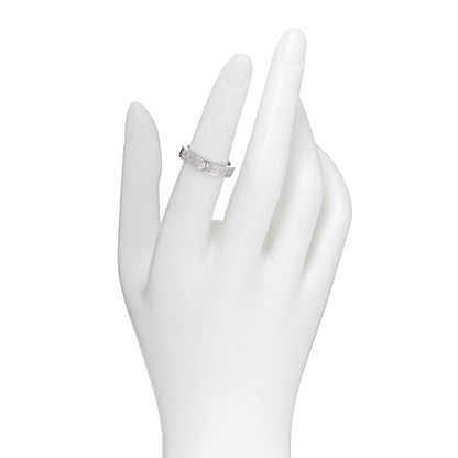 Bulgari 18K White Gold Diamond B.Zero1 Essential Band Ring 50 5.25 2 of 5