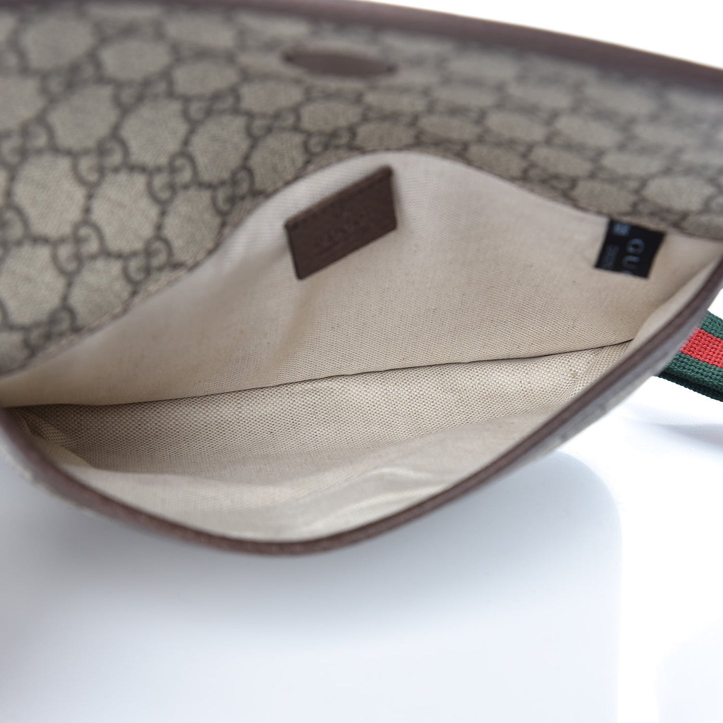 GG Supreme Monogram Neo Vintage Web Belt Bag Brown