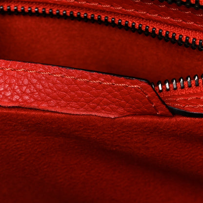 Celine Drummed Calfskin Micro Luggage Coquelicot 10 of 10