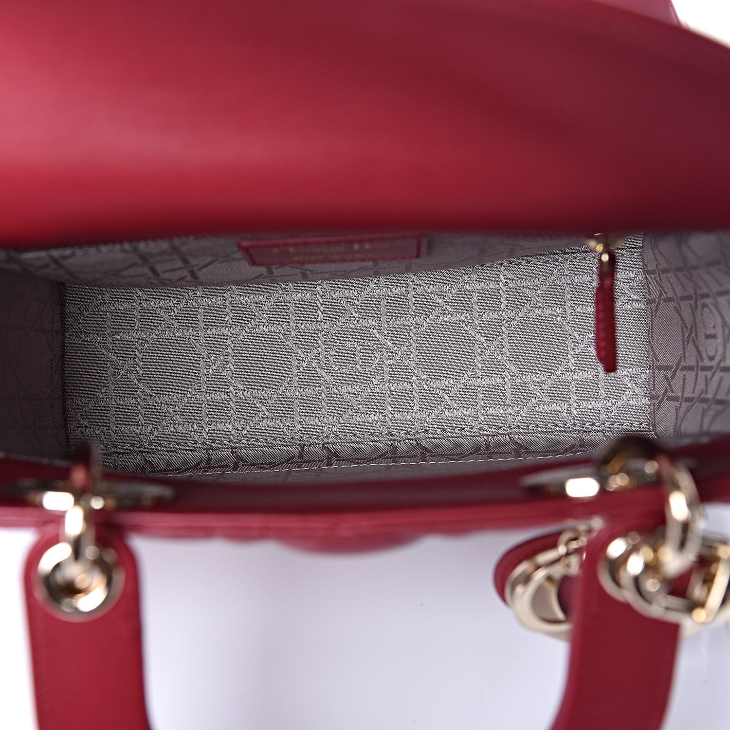 Christian Dior Lambskin Cannage Small My Lady Dior Red 5 of 12
