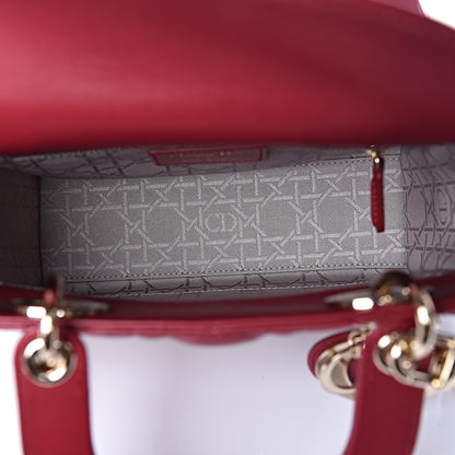 Christian Dior Lambskin Cannage Small My Lady Dior Red 5 of 12