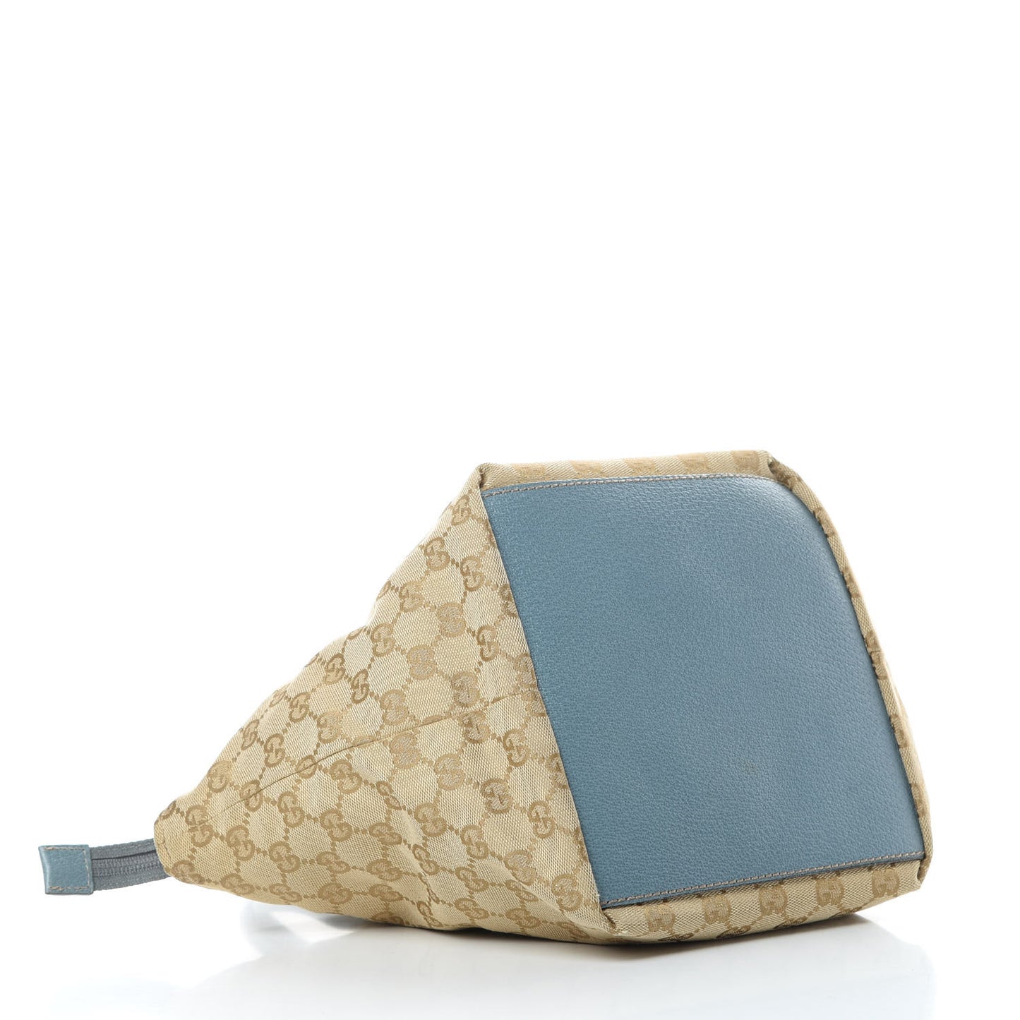 GG Monogram Small Web Handle Bucket Tote Blue