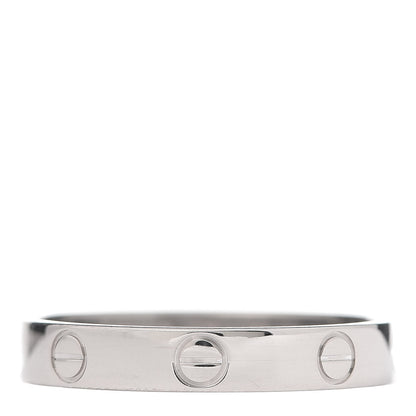 Cartier 18K White Gold 3.5mm LOVE Wedding Band Ring 58 8.25 1 of 4