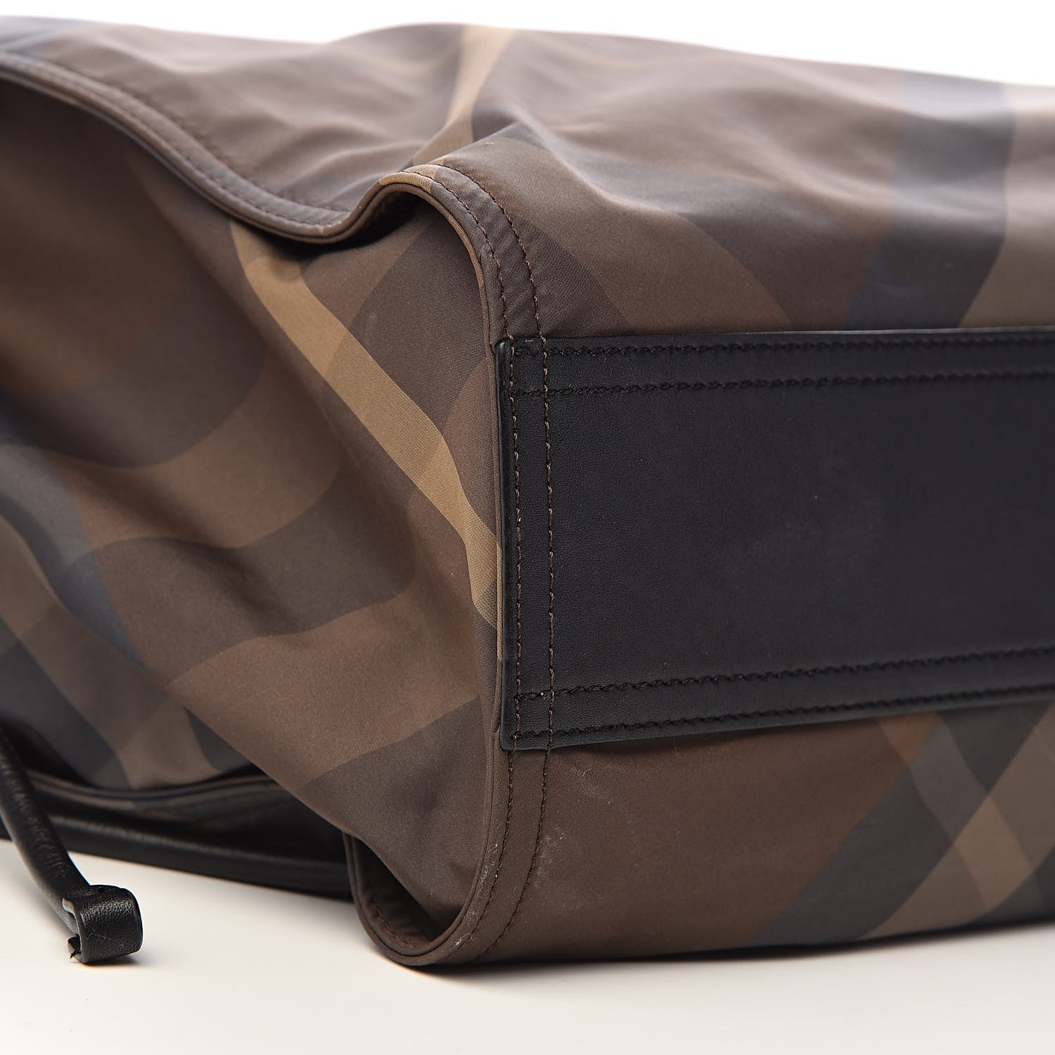 Burberry Nylon Check Small Buckleigh Packable Tote Brown 8 of 11