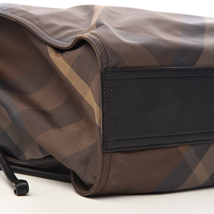 Burberry Nylon Check Small Buckleigh Packable Tote Brown 8 of 11