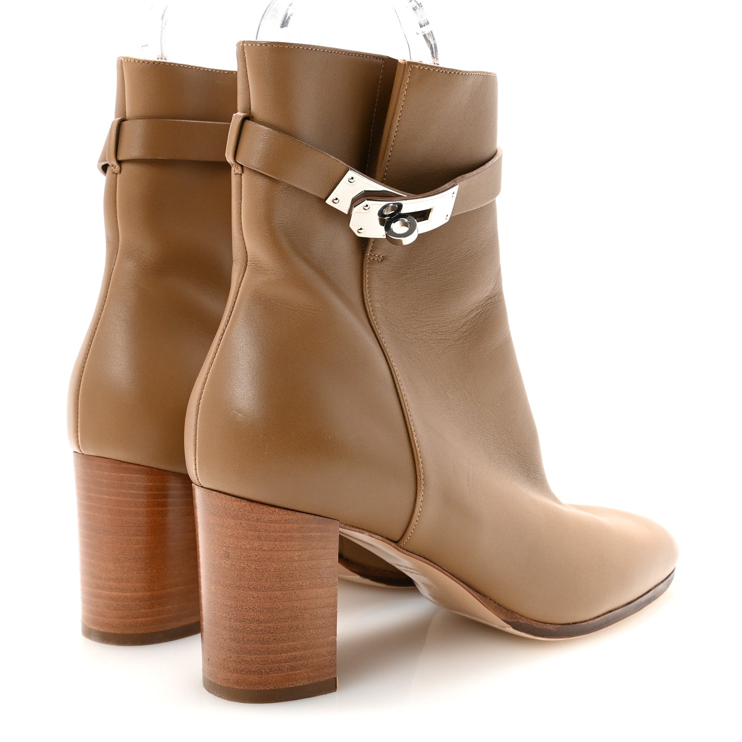 Hermes Calfskin Saint Germain Ankle Boots 40 Brun Fume 5 of 9