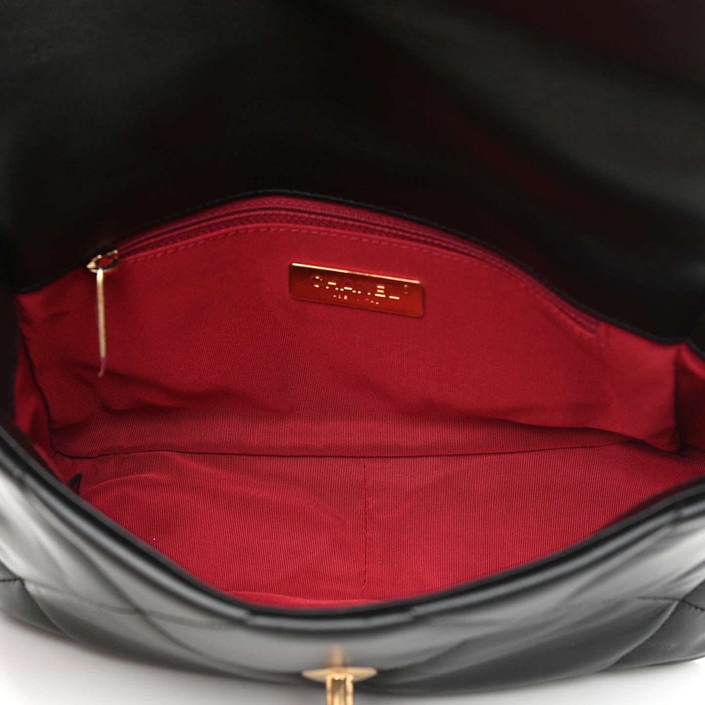Goatskin Quilted Medium Chanel 19 Flap Black