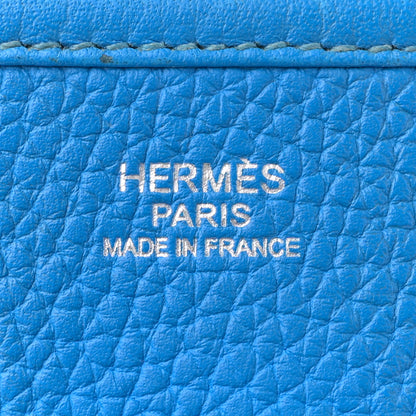 Hermes Taurillon Clemence EVELYNE III PM Bleu Hydra 6 of 14