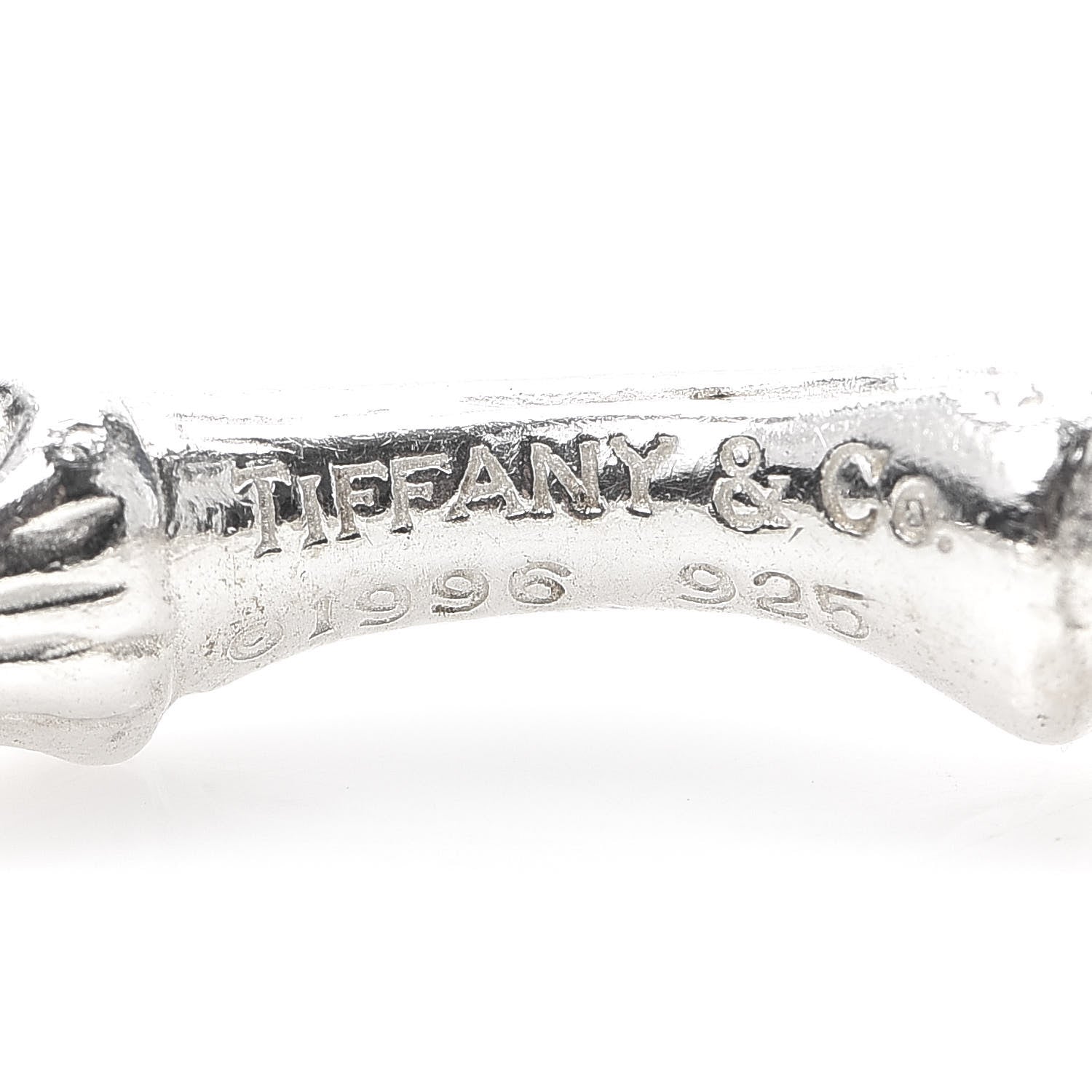 Tiffany Sterling Silver Nature Bamboo Bangle Bracelet 4 of 4