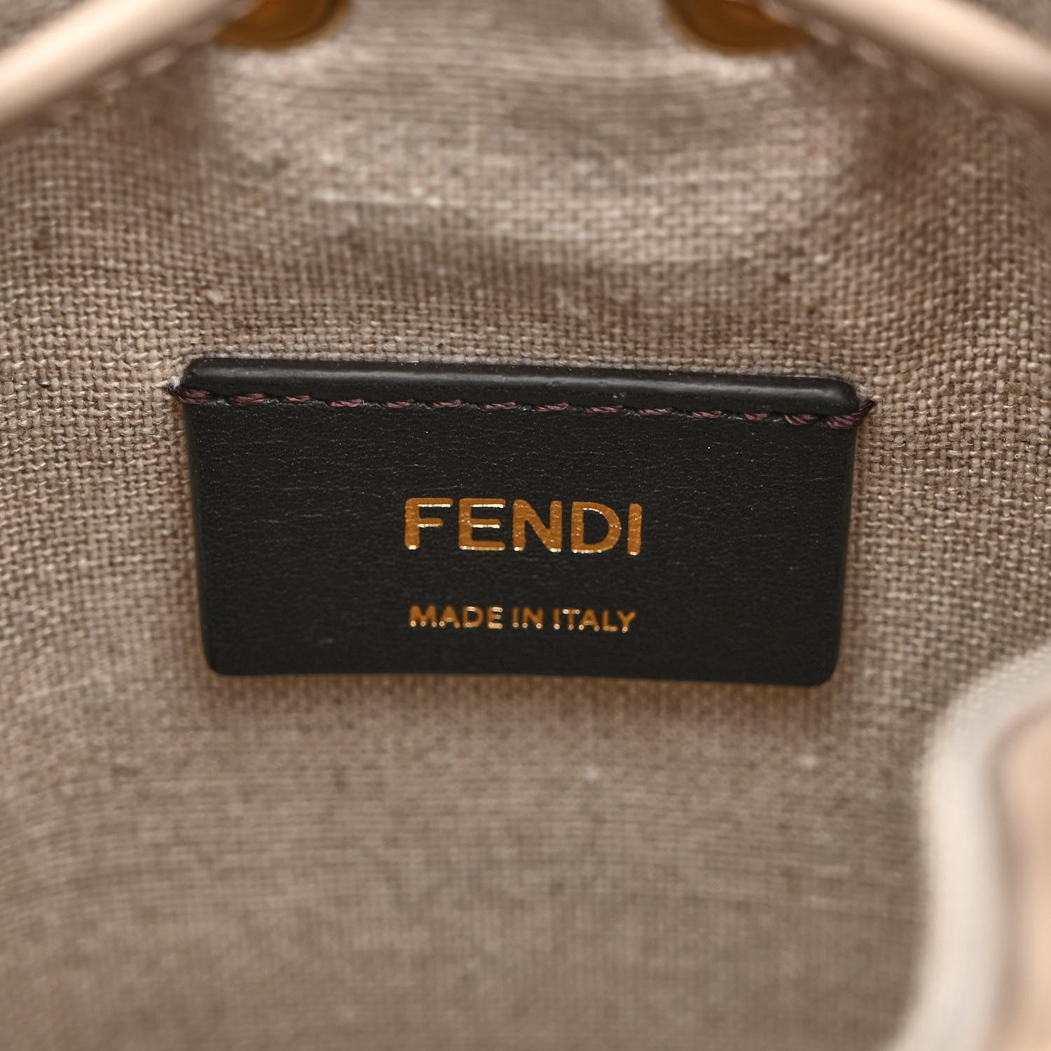 Fendi Canvas Nappa F is Fendi FF Embroidered Mini Mon Tresor Bucket Bag Grezzo White Nuvola 6 of 10