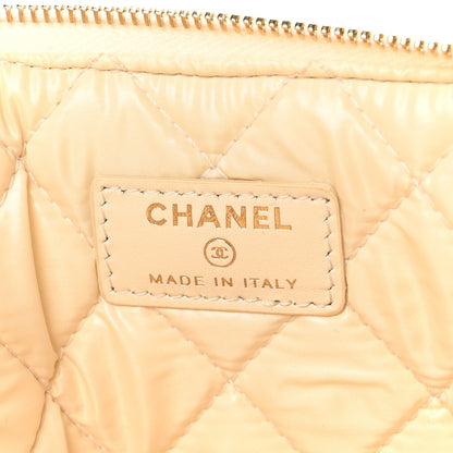 Chanel Canvas Medium Deauville Cosmetic Pouch Light Beige 5 of 8