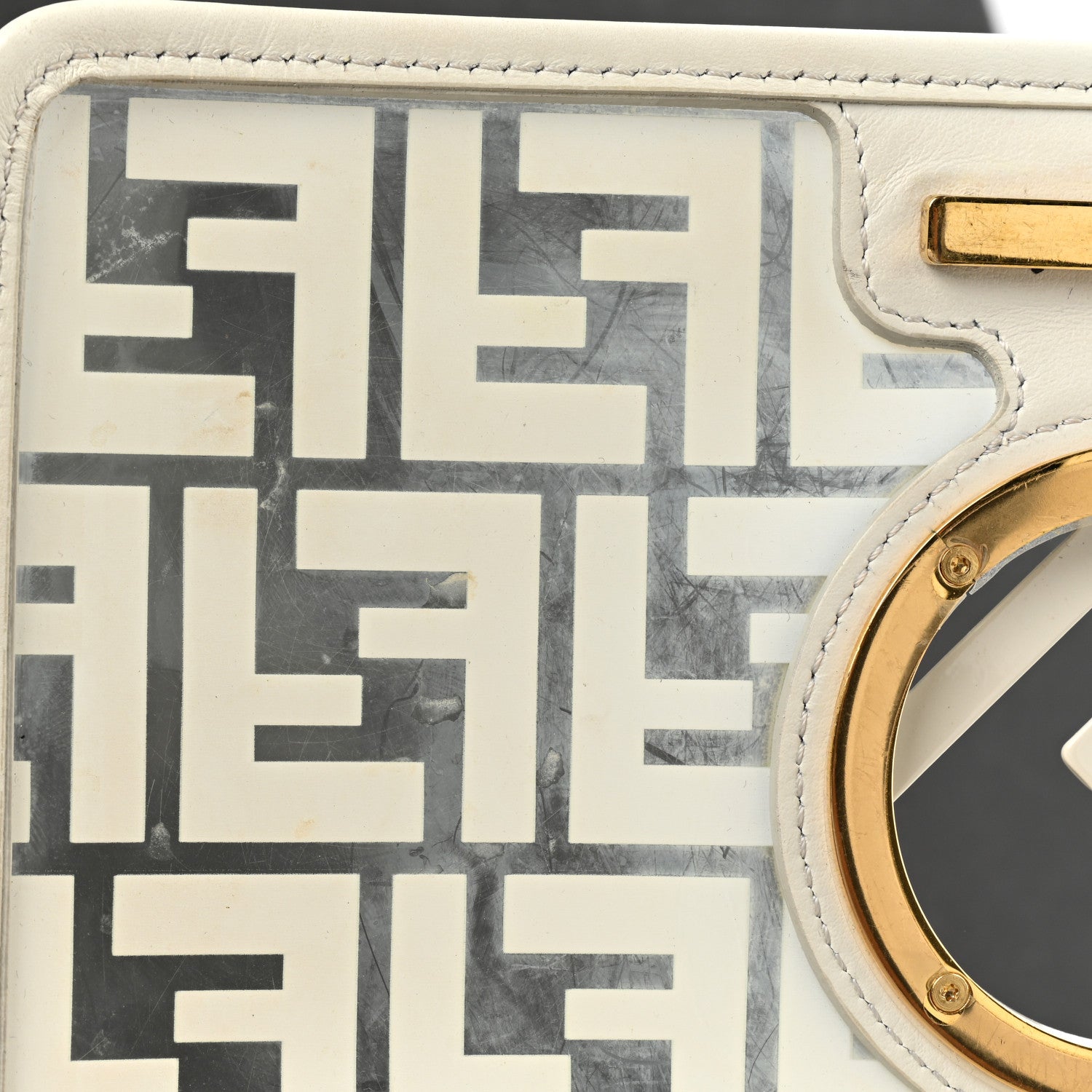 Fendi TPU FF Vitello Century F is Fendi Kan I Shoulder Bag White 12 of 18