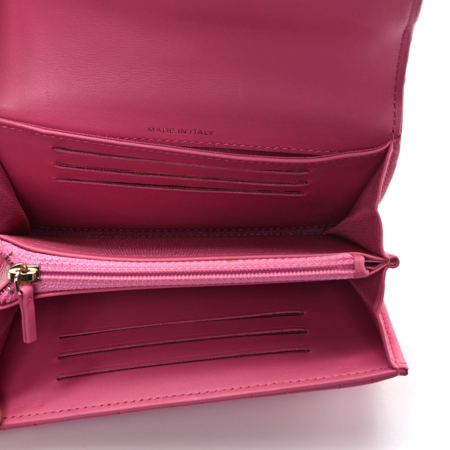 Lambskin Quilted Medium Boy Flap Wallet Pink