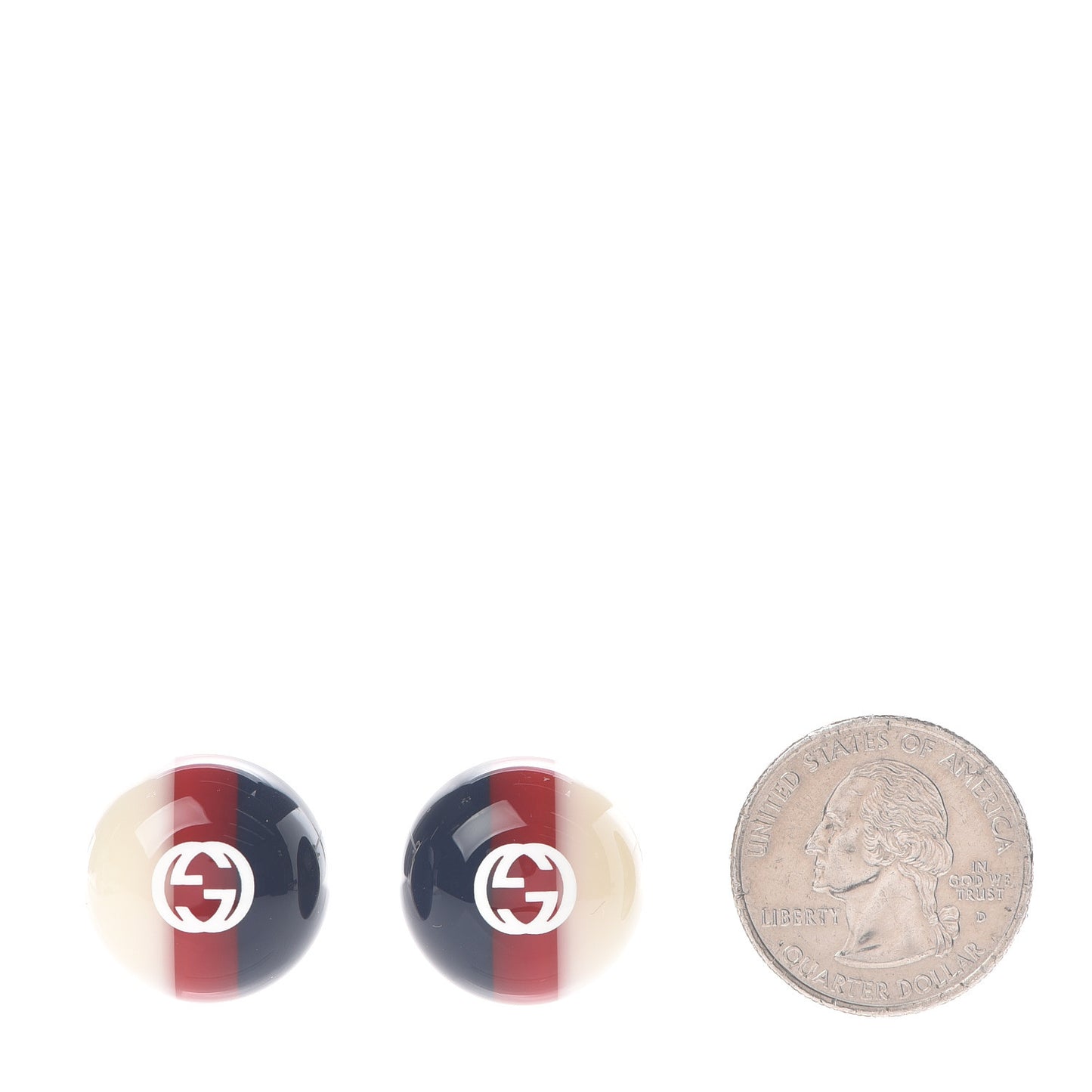 Resin Web Stud Earrings Blue Red