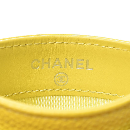 Chanel Caviar CC Timeless Card Holder Yellow 6 of 11