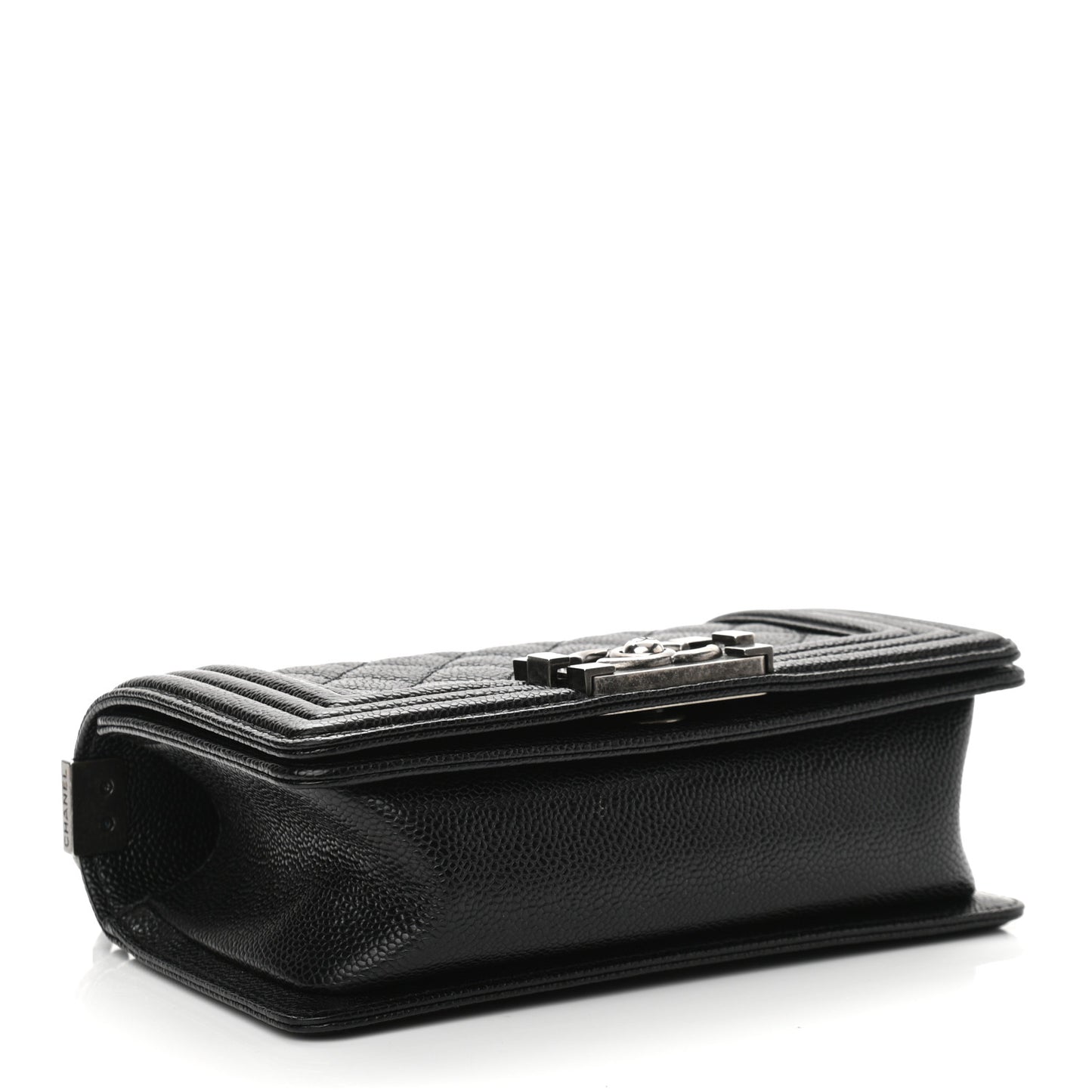 Caviar Quilted Small Boy Flap Black