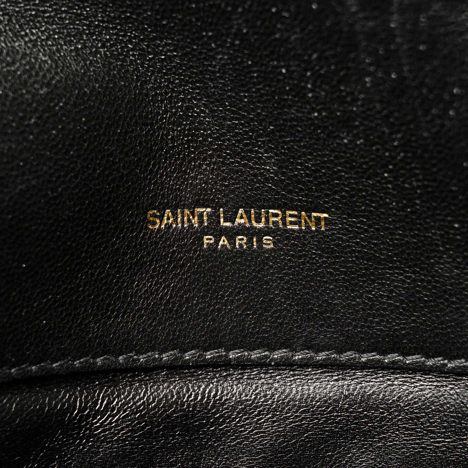 Saint Laurent Calfskin Crocodile Embossed Gaby Satchel Black 7 of 11