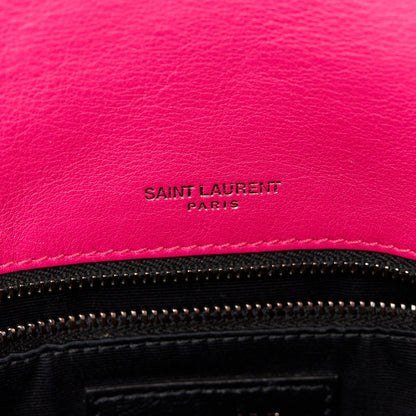 Saint Laurent Boucle Tweed Monogram Medium Niki Chain Satchel Pink 6 of 12