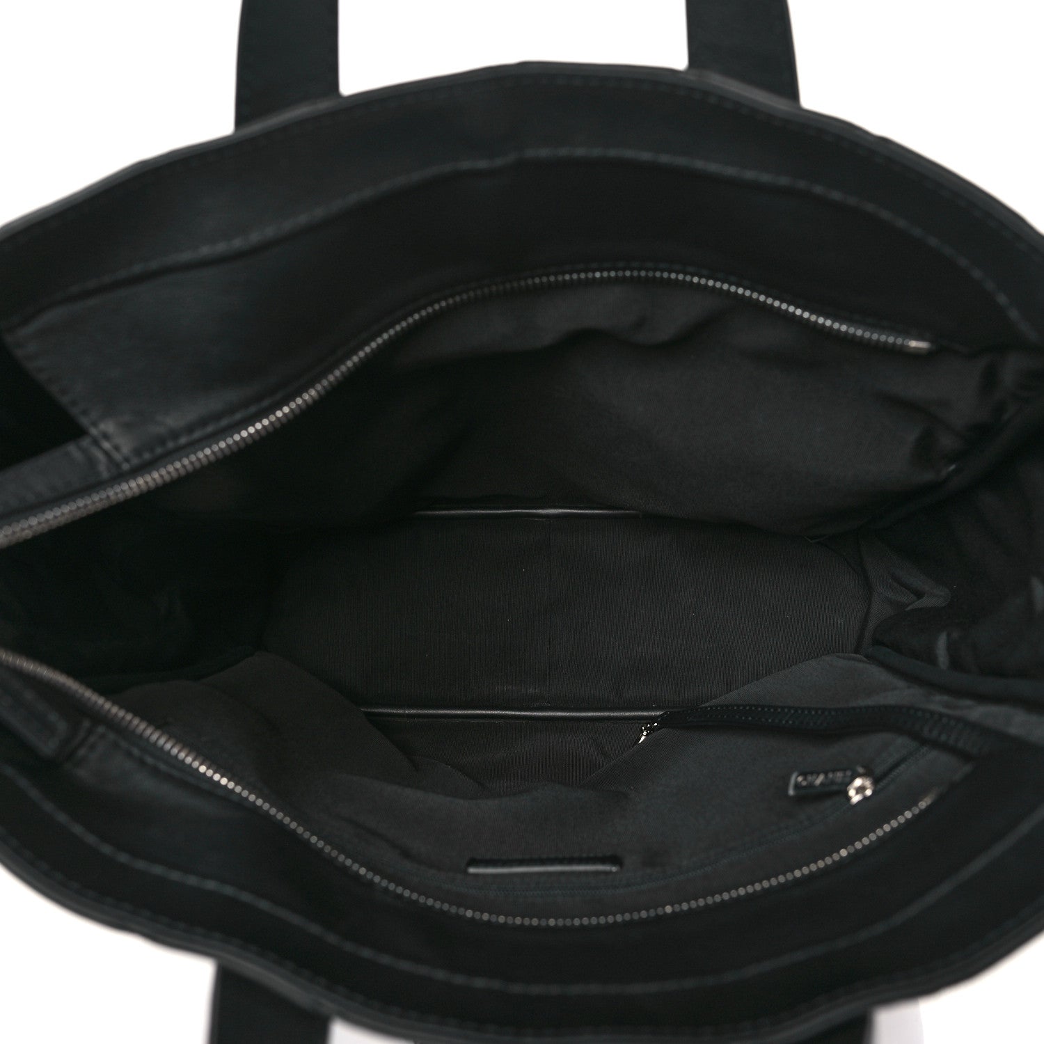Chanel Calfskin Quilted Ultra Pocket Shopping Tote Black 5 of 8