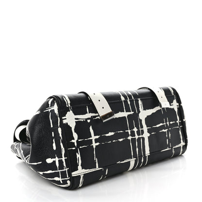 Mulberry Polished Buffalo Check Printed Medium Alexa Black White 4 of 8