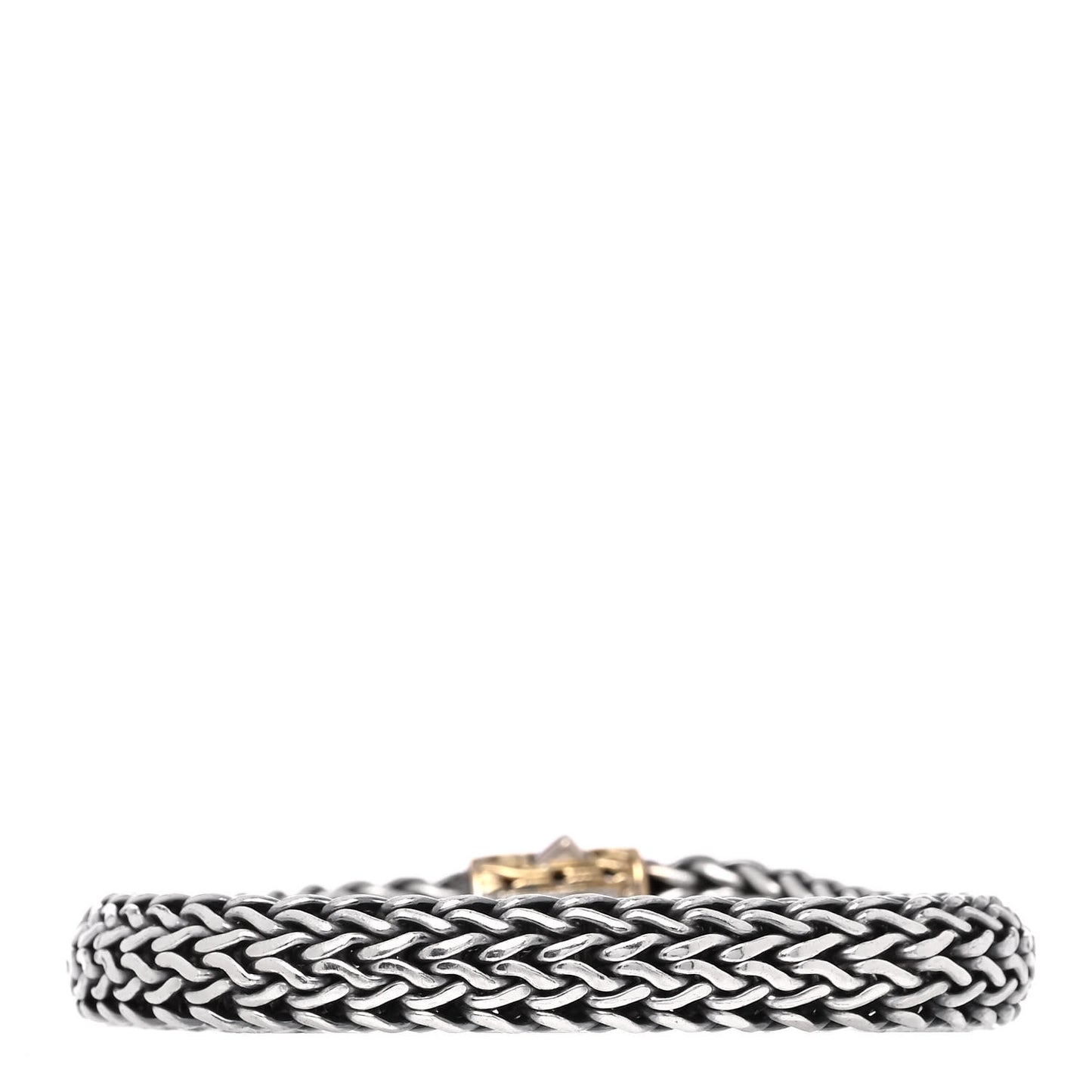 Sterling Silver 18K Yellow Gold 10mm Classic Chain Bracelet