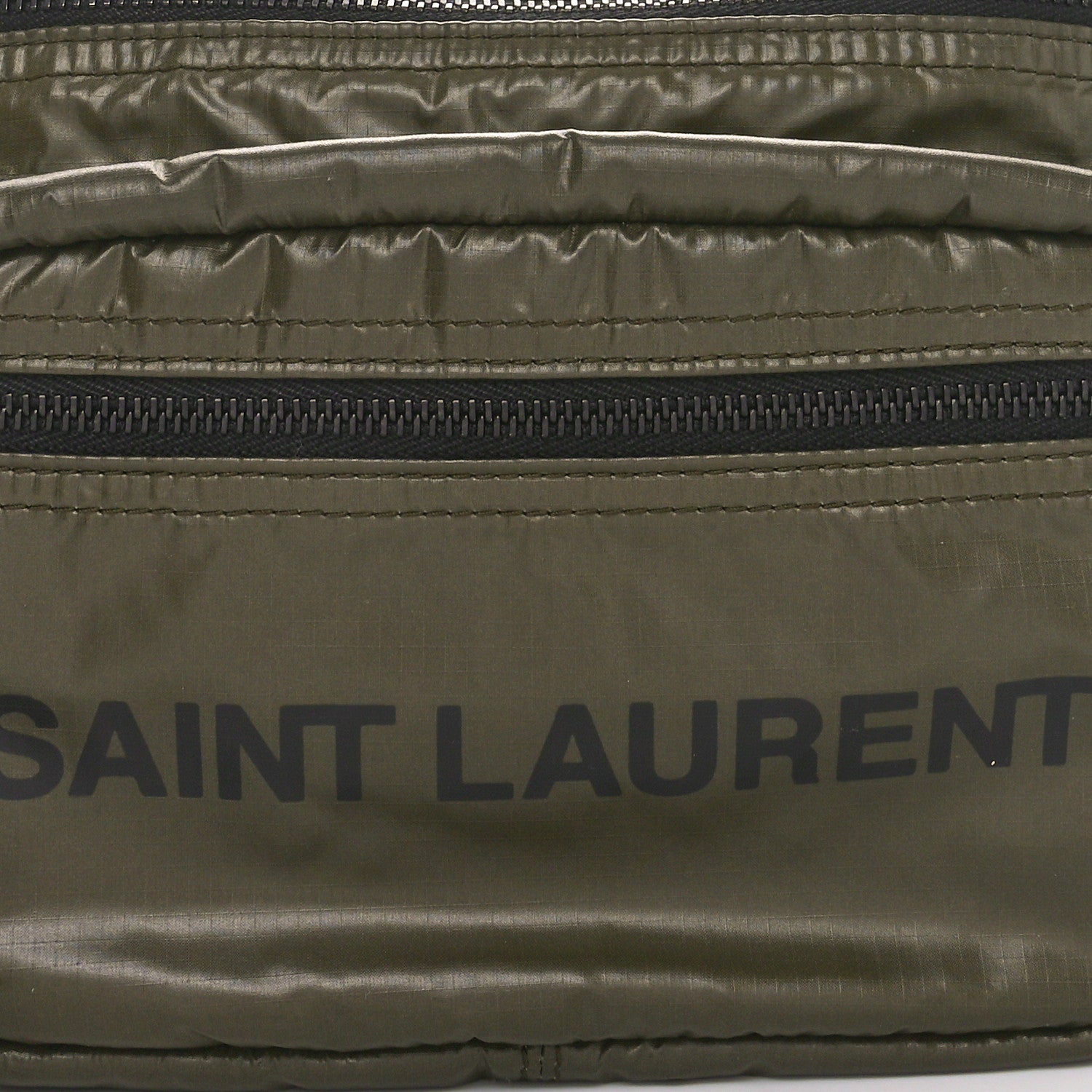 Saint Laurent Nylon Logo Nuxx Body Belt Bag Green 7 of 9