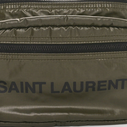 Saint Laurent Nylon Logo Nuxx Body Belt Bag Green 7 of 9