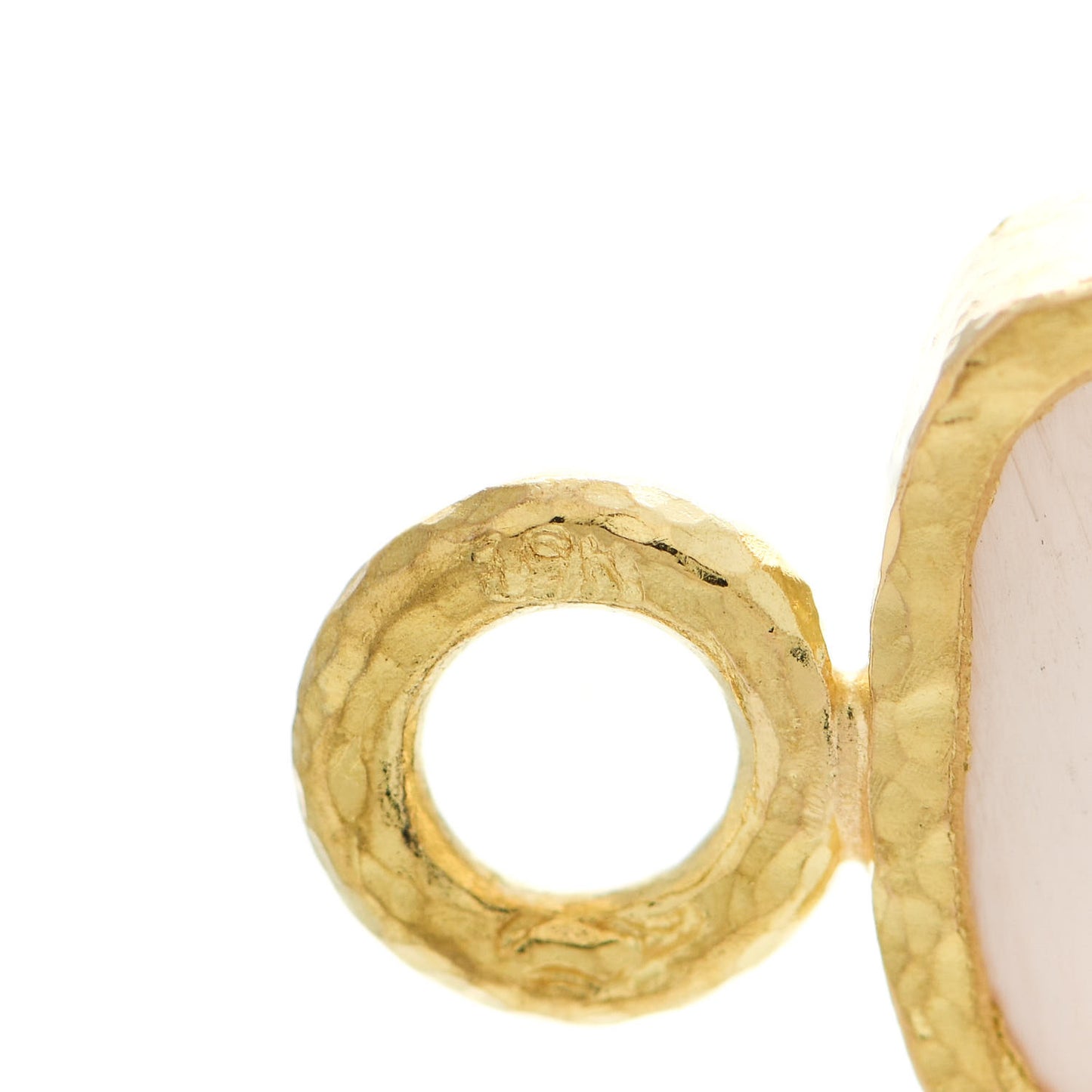 19K Yellow Gold Amber Venetian Glass Intaglio Pegasus Goddess Moon Earring Charms