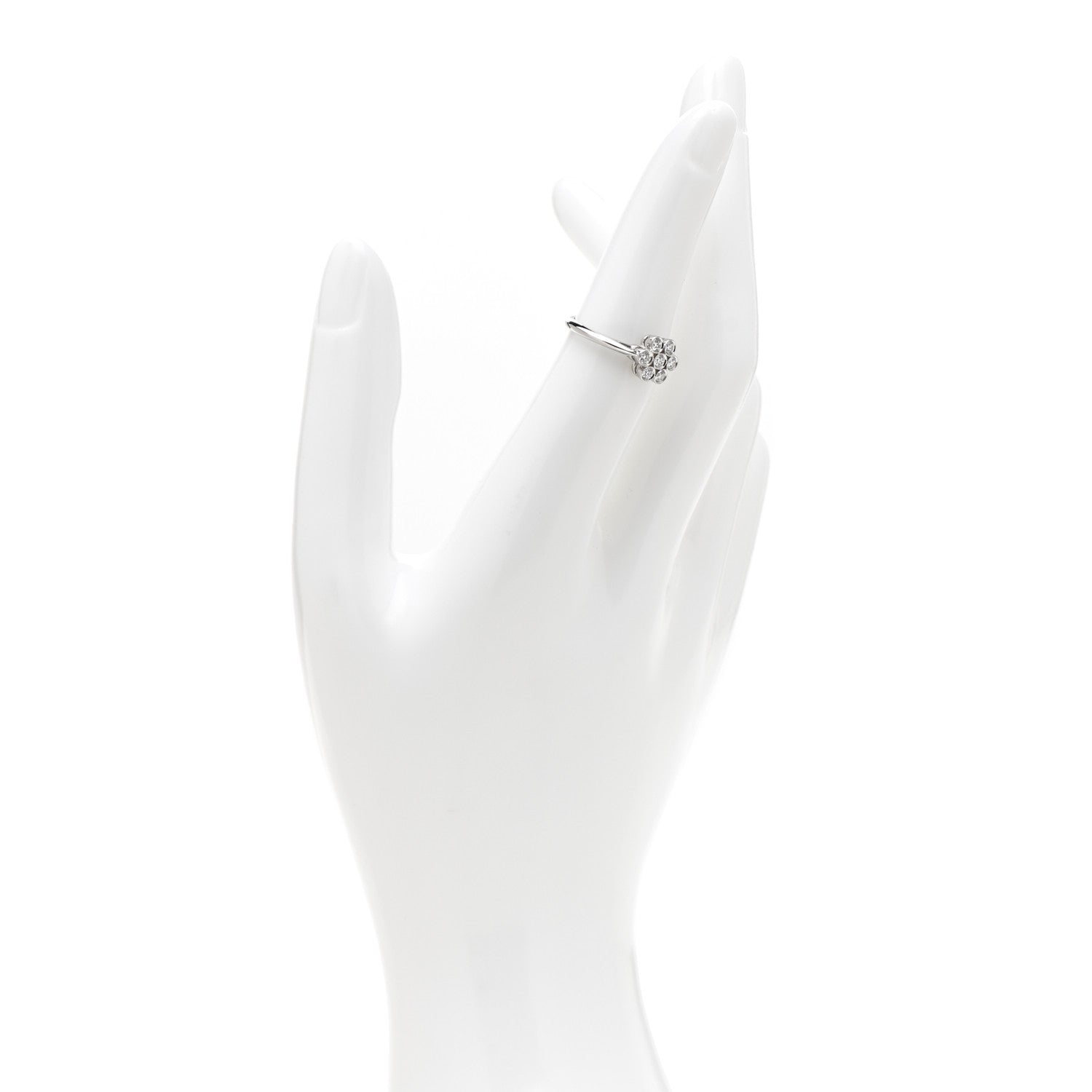 Tiffany Platinum Diamond Enchant Flower Ring 50 5.25 2 of 4