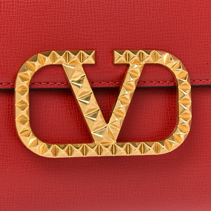 Valentino Garavani Grainy Calfskin Mini Rockstud Alcove Top-Handle Bag Rouge Pur 9 of 13