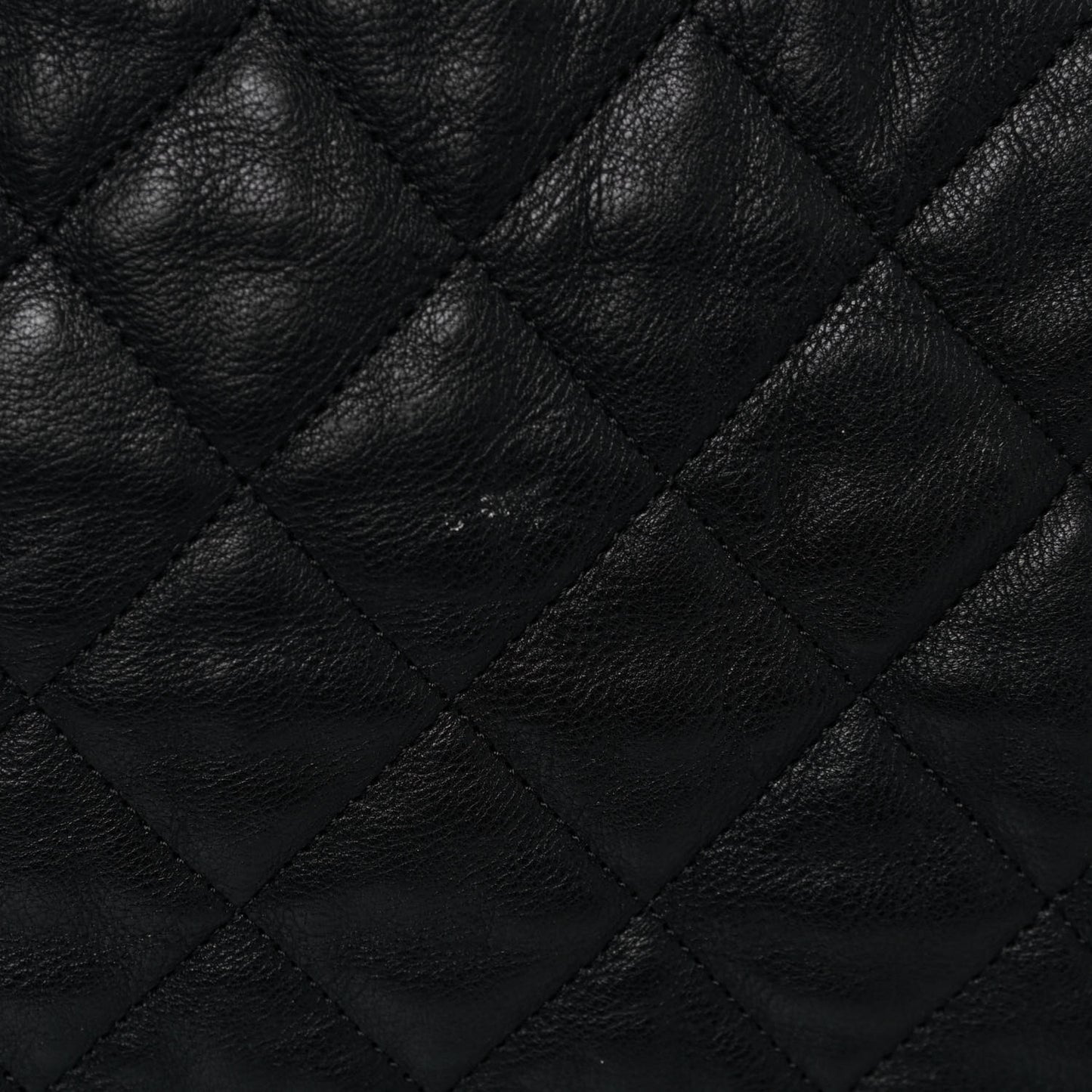 Calfskin Quilted Large Chain Me Hobo Black