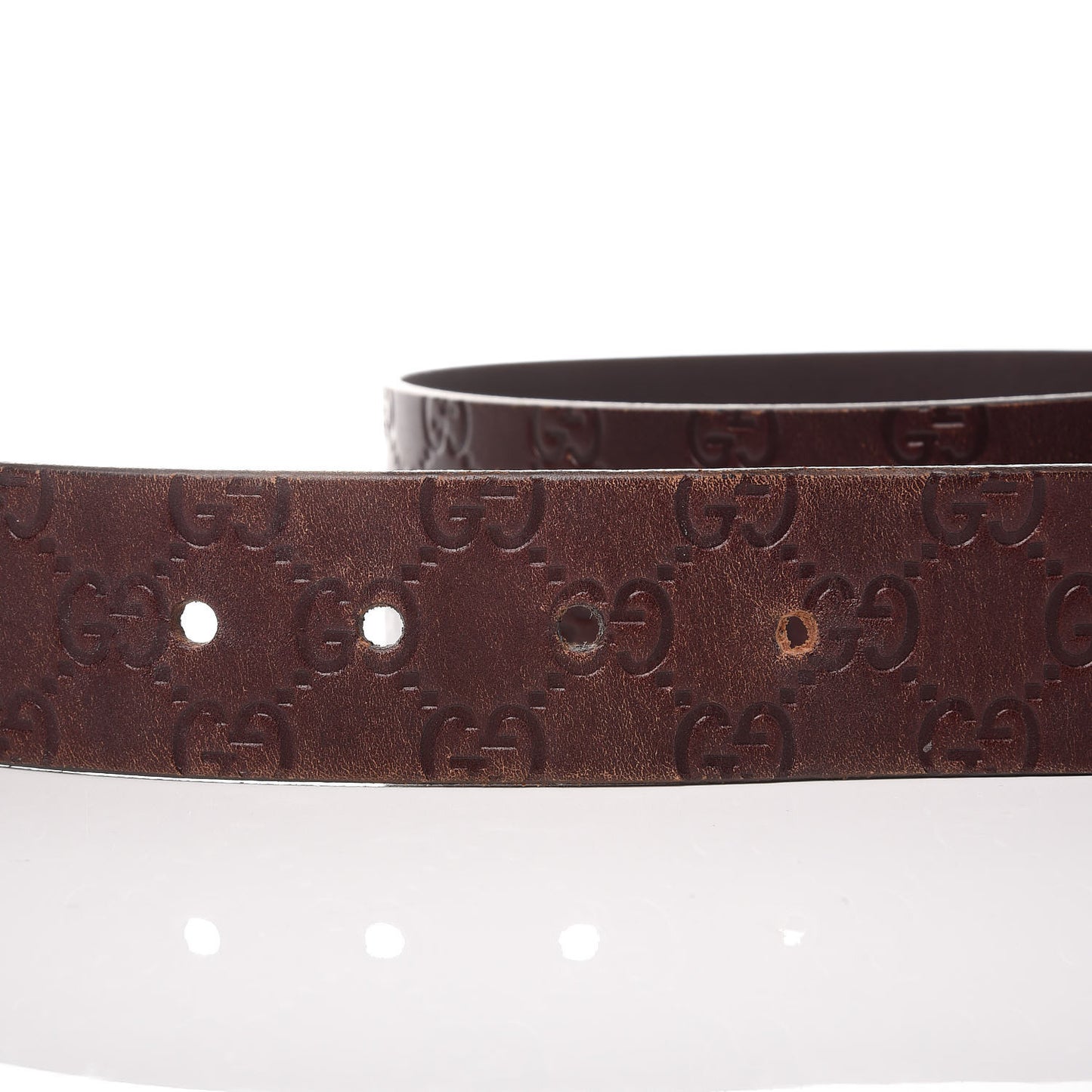 Guccissima Signature Belt 90 36 Dark Brown