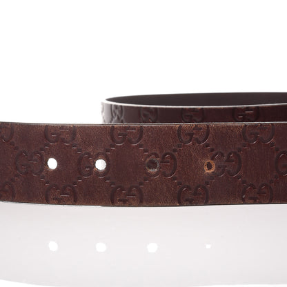 Gucci Guccissima Signature Belt 90 36 Dark Brown 7 of 8
