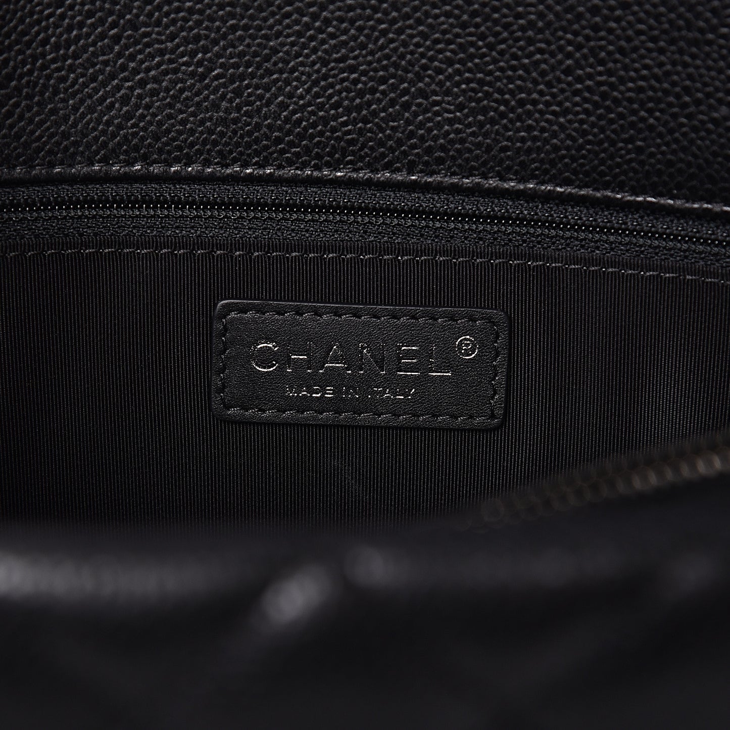 Caviar Quilted City Shopping Tote Black