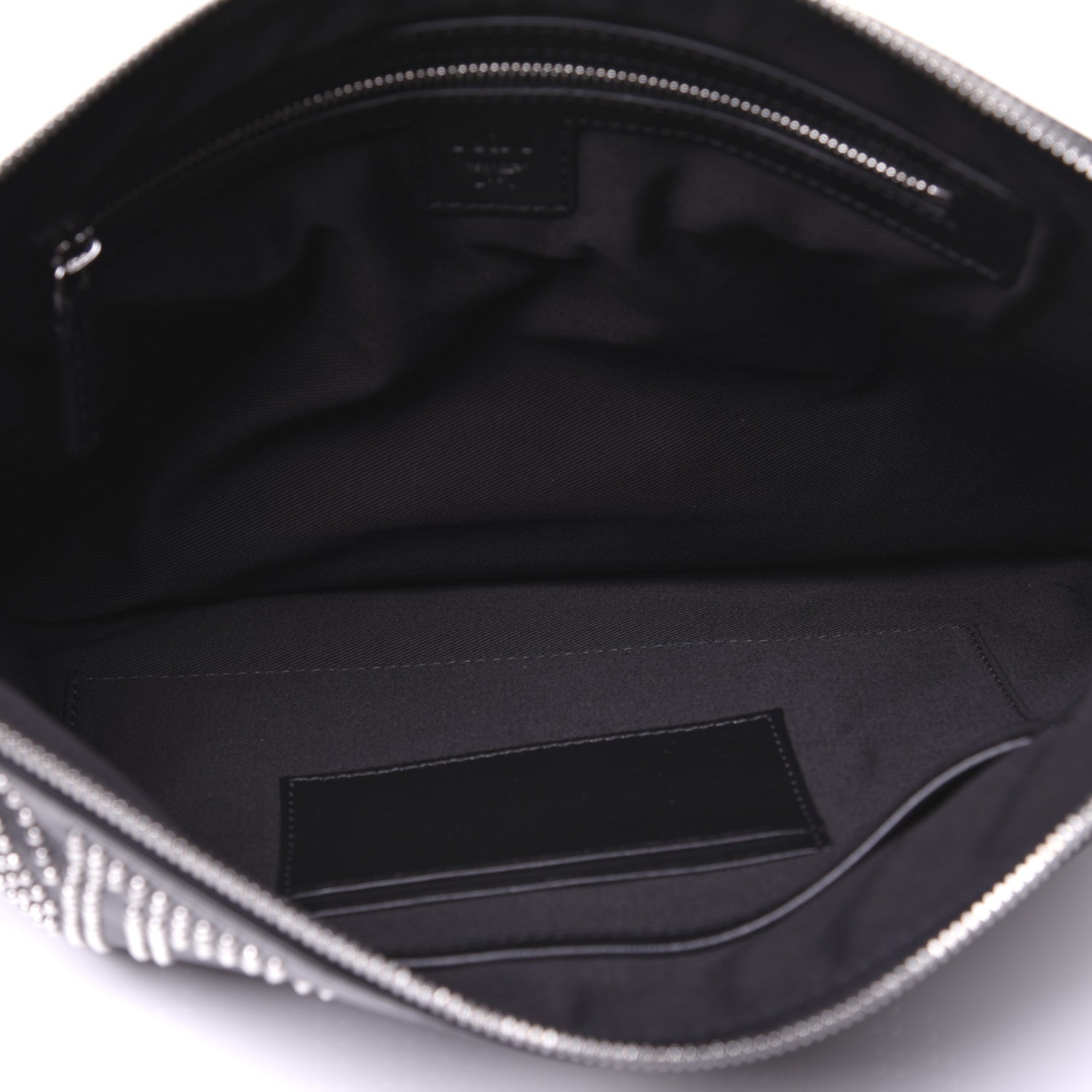 MCM Lambskin Studded Wristlet Pouch Black 5 of 11